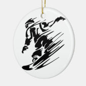 Snowboarding-extreme Sport-Verzierung Keramik Ornament (Links)