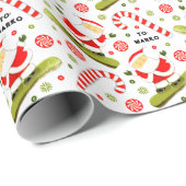 Snowboarding Holiday Geschenk Wrapping Pap Geschenkpapier (Rolleneckpunkt)