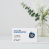 Snowboarding Instructor Business Card Visitenkarte (Stehend Vorderseite)