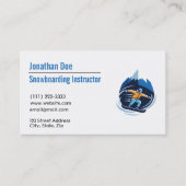 Snowboarding Instructor Business Card Visitenkarte (Vorderseite)
