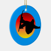 Snowboarding Keramik Ornament (Rechts)