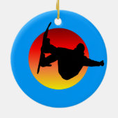 Snowboarding Keramik Ornament (Hinten)