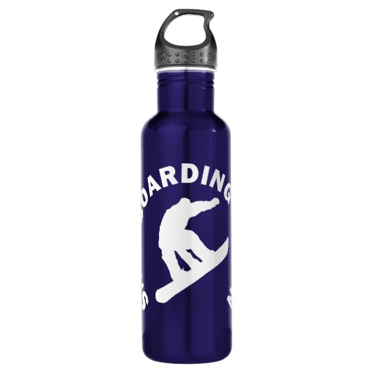 Snowboarding-Nation Edelstahlflasche (Vorderseite)