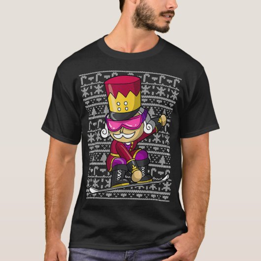 Snowboarding Nutcracker Snowboarder Christmas T-Shirt (Vorderseite)