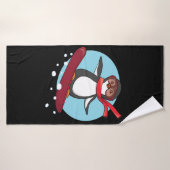 Snowboarding Penguin Badehandtuch (Badehandtuch)