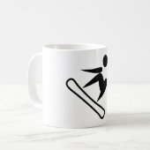 Snowboarding Pictograph Kaffeetasse (Vorderseite Links)