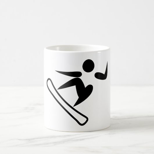 Snowboarding Pictograph Kaffeetasse (Mittel)