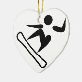 Snowboarding Pictograph Keramikornament (Links)