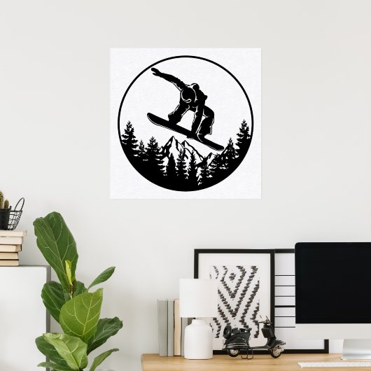 Snowboarding Poster (Heimbüro)