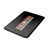 Snowboarding Retro Heartbeat Badematte (Schrägansicht)
