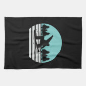 Snowboarding Retro Vintag Geschirrtuch (Horizontal)
