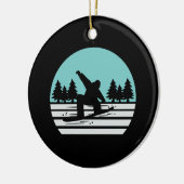 Snowboarding Retro Vintag Keramik Ornament (Links)