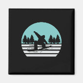 Snowboarding Retro Vintag Magnet (Vorne)