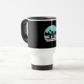 Snowboarding Retro Vintag Reisebecher (Vorderseite Links)