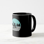 Snowboarding Retro Vintag Tasse (VorderseiteRechts)