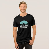 Snowboarding Retro Vintag Tri-Blend Shirt (Vorderseite voll)
