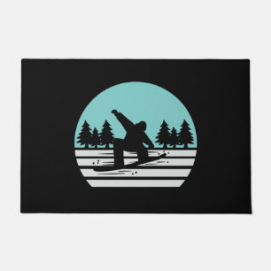 Snowboarding Retro Vintage Fußmatte