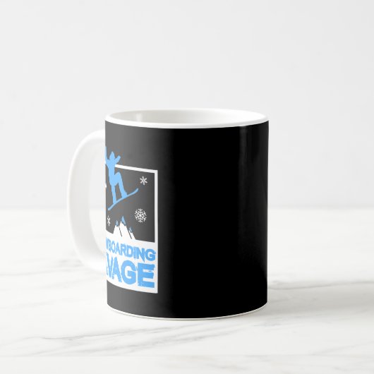 Snowboarding Savings Kids Cooler Jugendfreistyle S Kaffeetasse (Vorderseite Links)