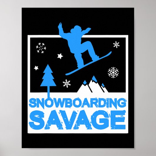 Snowboarding Savings Kids Cooler Jugendfreistyle S Poster (Vorne)