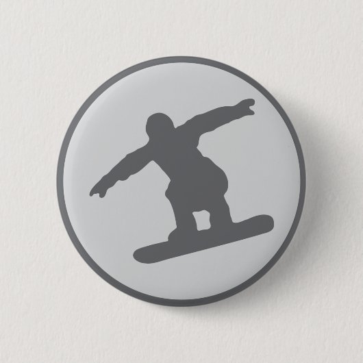 Snowboarding-Snowboarder springen Button (Vorderseite)