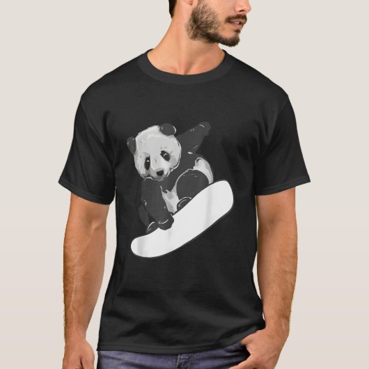 Snowboarding Snowboarding Panda T-Shirt (Vorderseite)