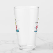 Snowboarding Stickman Glas (Rechts)