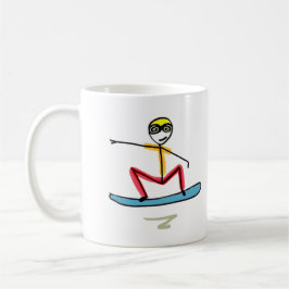 Snowboarding Stickman Kaffeetasse