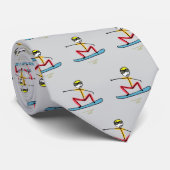 Snowboarding Stickman Krawatte (Gerollt)