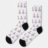 Snowboarding Stickman Socken (Linkes Detail)