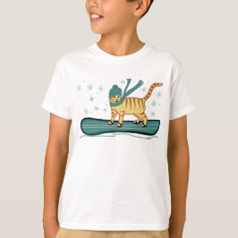 Snowboarding Tabby Cat Niedlich T-Shirt