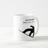 Snowboarding-Tasse! Kaffeetasse (VorderseiteRechts)