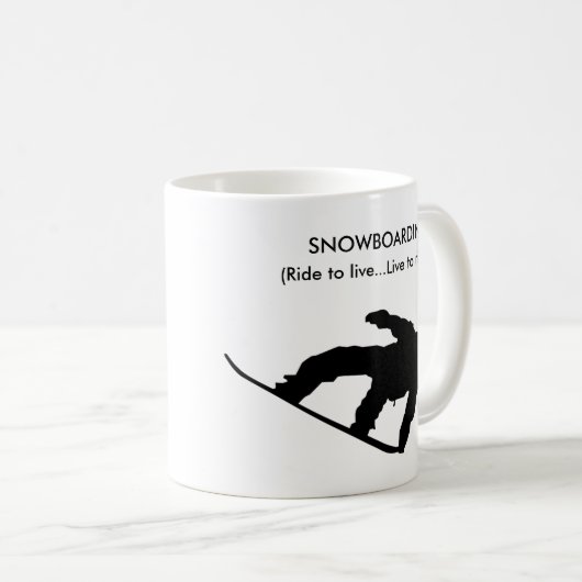 Snowboarding-Tasse! Kaffeetasse (VorderseiteRechts)