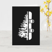 Snowboarding Tree Snowboarder Winter Karte (Gelbe Blume)