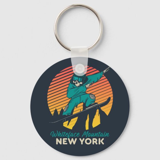 Snowboarding Trip Whiteface Mountain New York Schlüsselanhänger (Vorderseite)