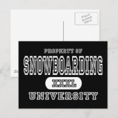 Snowboarding University Dark Postkarte (Vorne/Hinten)