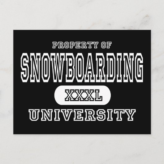 Snowboarding University Dark Postkarte (Vorderseite)