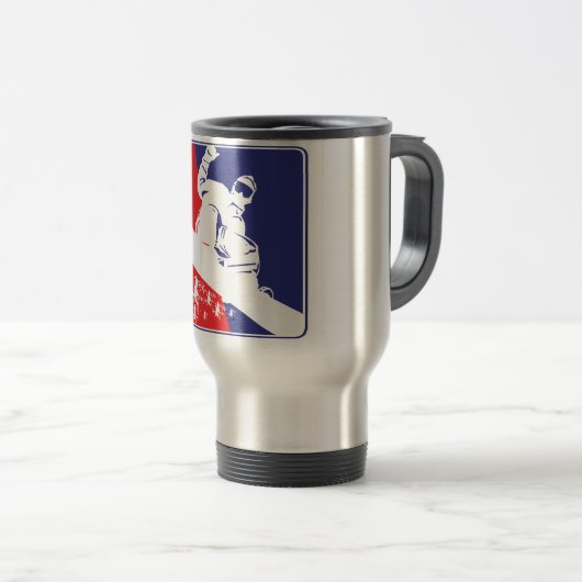 Snowboarding, USA Reisebecher (VorderseiteRechts)