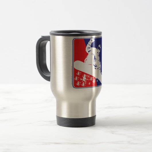 Snowboarding, USA Reisebecher (Vorderseite Links)