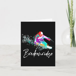 Snowboarding Vintag Breckenridge Colorado T-Shirt Karte