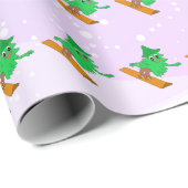 Snowboarding-Weihnachtsbaum Geschenkpapier (Rolleneckpunkt)