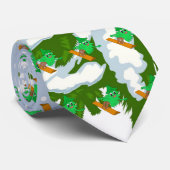 Snowboarding-Weihnachtsbaum Krawatte (Gerollt)