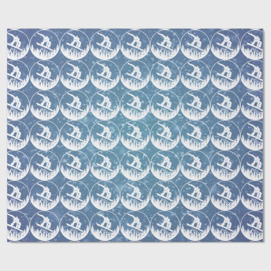 Snowboarding Wrapper Geschenkpapier (Flach)