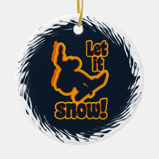 Snowboardinggewohnheitsverzierung Keramikornament (Vorne)