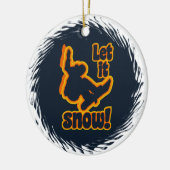 Snowboardinggewohnheitsverzierung Keramikornament (Links)