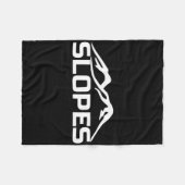 Snowboardpisten und Mountain Snowboarden Fleecedecke (Vorderseite (Horizontal))