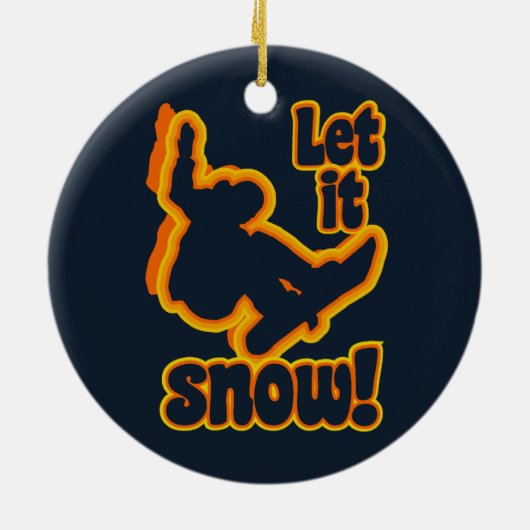 Snowboardverzierung Keramik Ornament (Hinten)