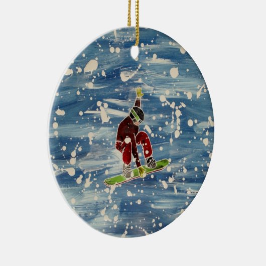 Snowboardverzierung Keramikornament (Rechts)