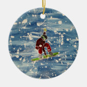 Snowboardverzierung Keramikornament (Vorne)