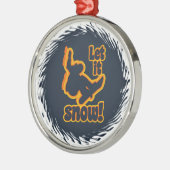 Snowboardverzierung Silbernes Ornament (Links)