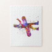 Snowboardwettbewerb für Wasserfarben Puzzle (Vertikal)